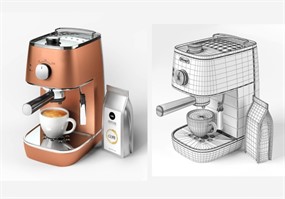 智能咖啡机3D模型